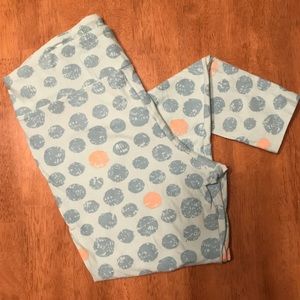 LuLaRoe Blue Polka Dot TC Leggings